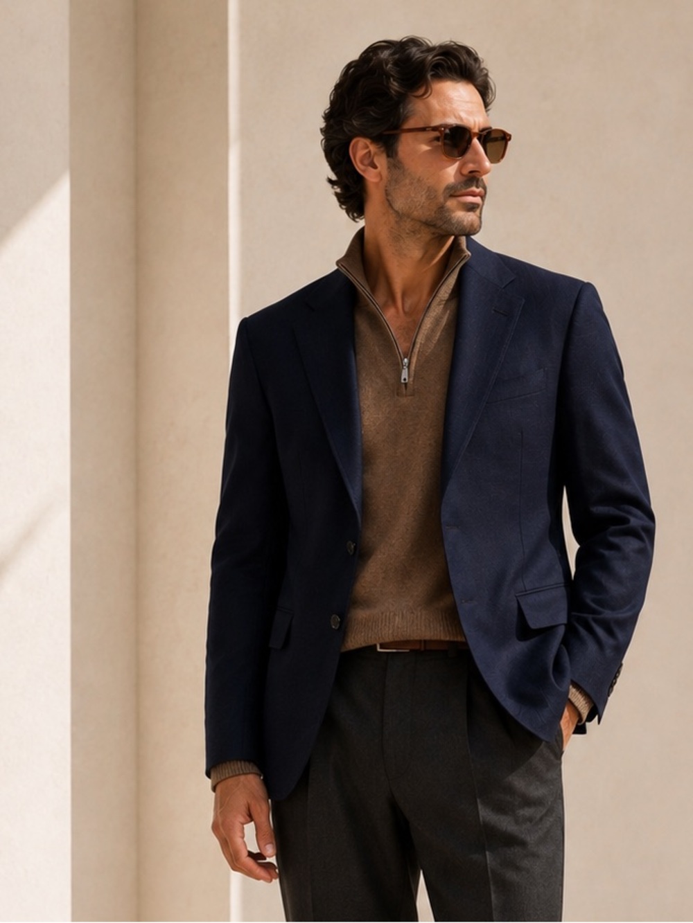 Hugo Boss Super 120 Micro Texture Wool Blazer Quiet Luxury 40R